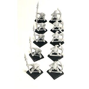 Lot of 10 Warhammer Fantasy Orcs & Goblins Archer Spearman 4th Edition 1992
